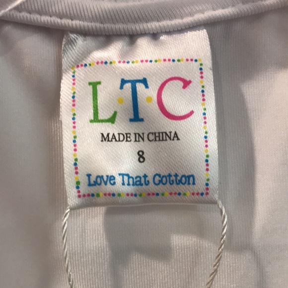 LTC Boutique Pajama Set Boys 8 White Blue Embroidered T Initial New with Tags - Picture 4 of 7